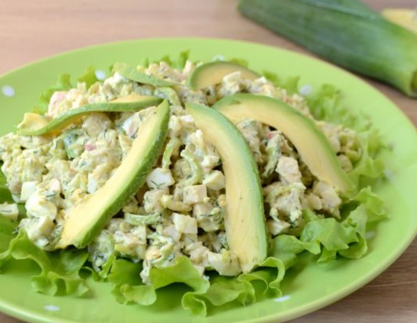 Potato Salad with Smoked Chicken and Sour Cream Avocado Dressing