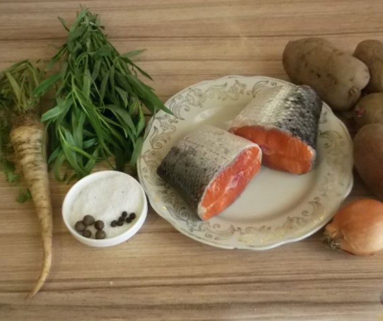 Trout Soup with Potatoes step 1