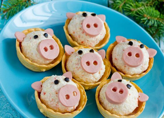 Snack in Tartlets “Piglets”