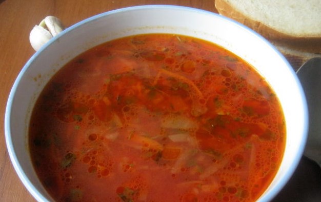 Ukrainian Red Borsch with Beans