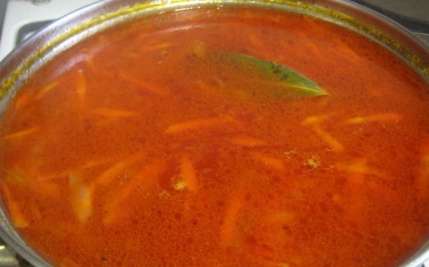 Ukrainian Red Borsch with Beans step 7