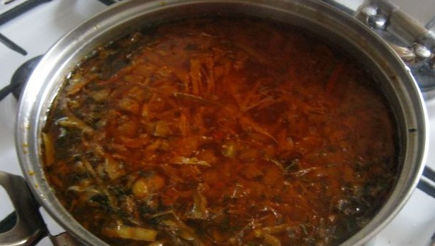 Vegetarian Borsch with Mushrooms step 7