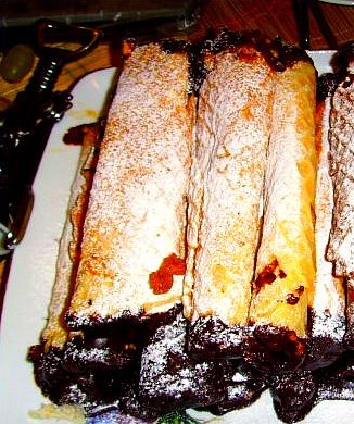 Wafer Rolls with Boiled Condensed Milk in Chocolate Glaze