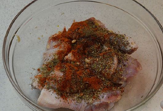 Baked Chicken Legs with Rice and Vegetables step 1