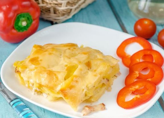 Baked Potatoes with Cheese and Bacon