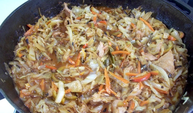 Stewed Cabbage with Smoked Meat step 6