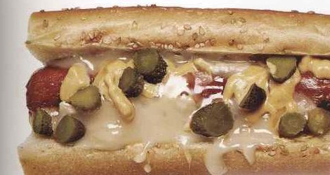Hot Dog in a Baguette