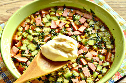Fast Okroshka with Sausage step 8
