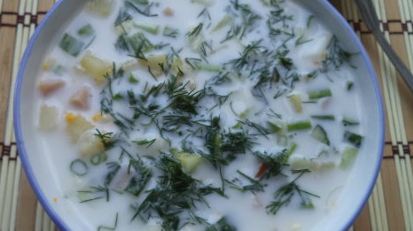 Okroshka Meat on Kefir