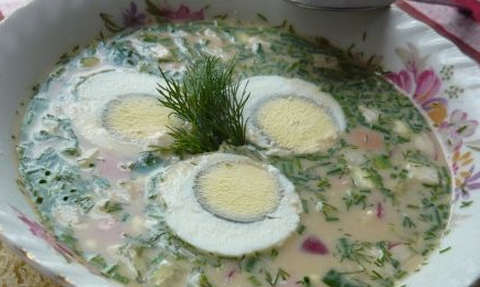 Home-style Okroshka with Sausage