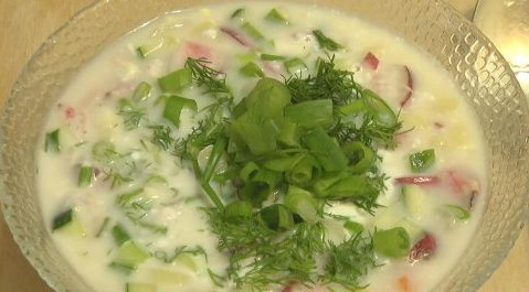 Okroshka with Kvass and Ayran