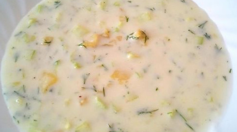 Cold Cucumber Soup with Yogurt