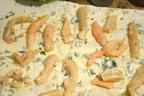 Lavash Rolls (Roll) with Fish, Cabbage, Cucumber and Carrots step 5