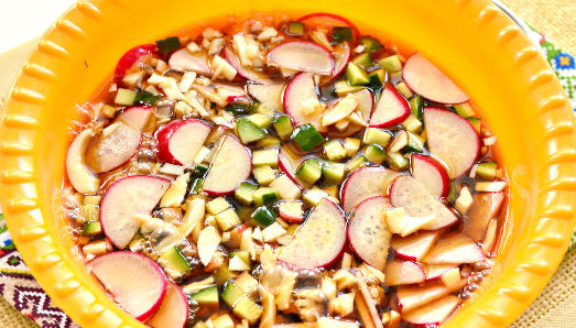 Okroshka with Crab Sticks step 9