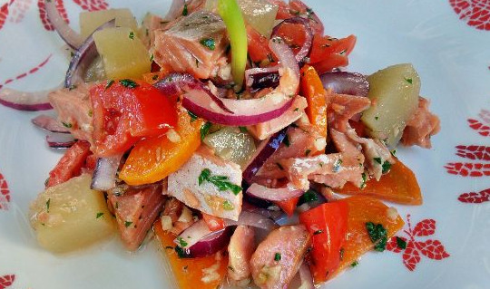Fish Salad with Vegetables