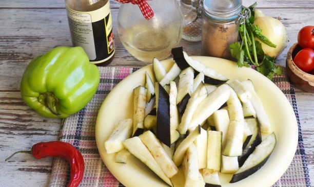 Kadicha (Korean Style Eggplant) step 1