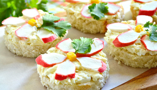 Sandwiches with Crab Sticks