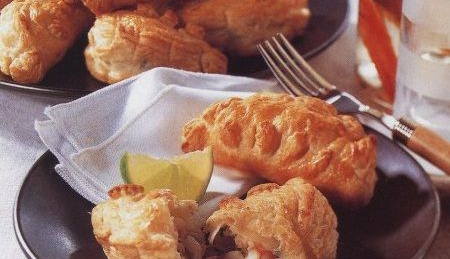 Puff Pastry with Rice, Fish and Shrimps