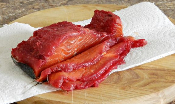 Lightly Salted Red Fish with Beets and Ginger step 9