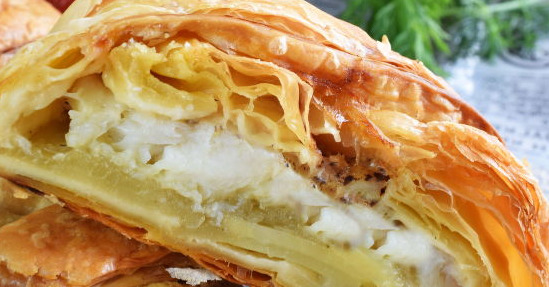 Layer Pie with Fish and Potatoes
