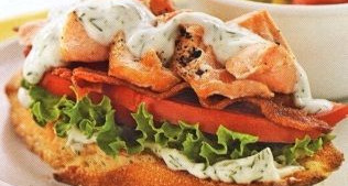 Sandwiches with Fish, Bacon and Tomatoes