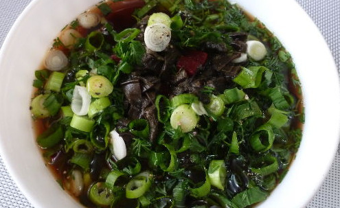 Okroshka on Mushroom Broth with Kvass step 10