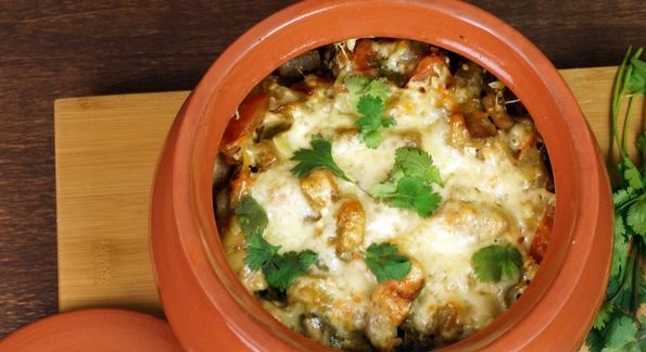 Stewed Meat with Eggplant, in a Pot