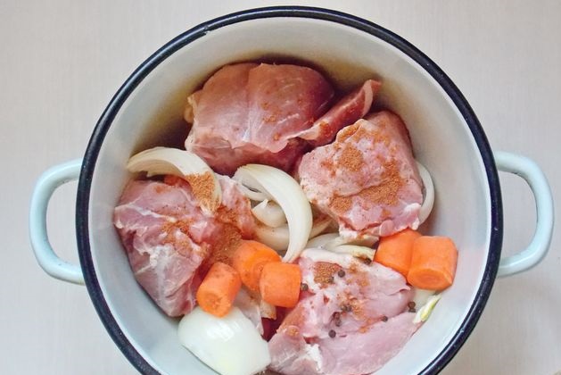 Stew with Vegetables and Beans step 1