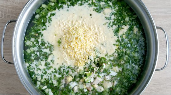 Okroshka with Sour Cream, with Smoked Chicken step 11