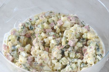 Okroshka on Kvass, with Sausage, Cucumbers and Radish step 11