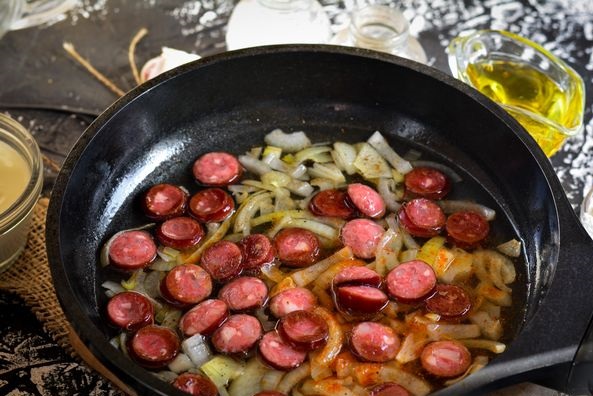Green Beans Paprikash with Smoked Sausage step 7