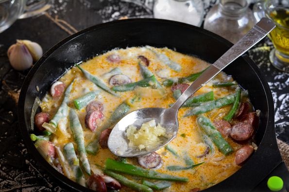 Green Beans Paprikash with Smoked Sausage step 13