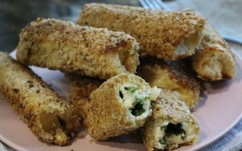 Hot Rolls Sandwiches with Cheese, Oat-Breaded