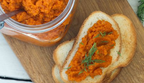 Carrot Caviar with Tomato Paste