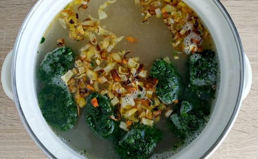 Canned Fish Soup with Spinach step 9