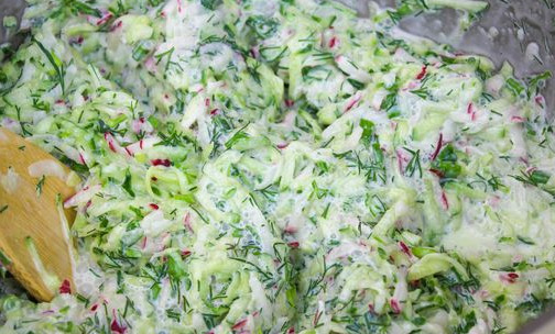 Okroshka on Ayran, with Sausage, Cucumbers and Radish step 5
