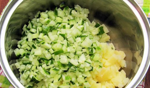 Okroshka on Cucumber Pickle step 4