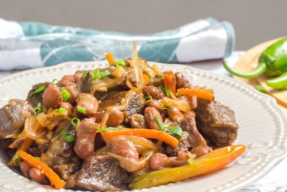 Beef Stew with Beans, Carrots and Celery Root