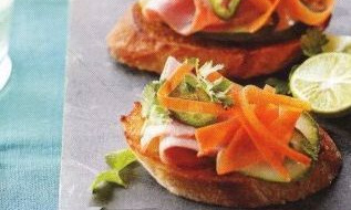 Ham and Vegetable Sandwiches