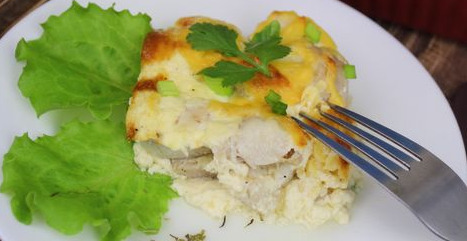 Fish Baked in Milk with Cheese