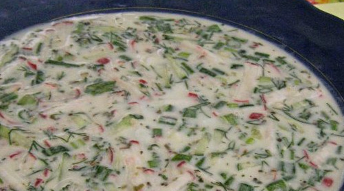 Okroshka on Kefir