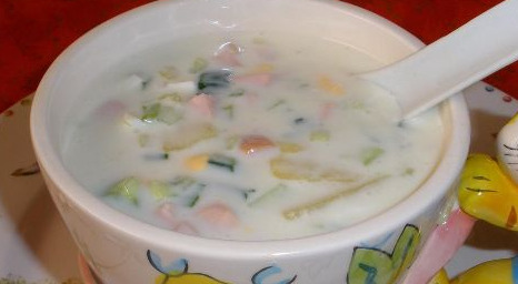 Okroshka on Kefir
