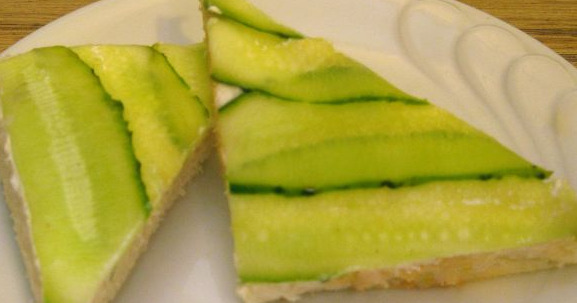 Cream Cheese and Cucumber Sandwich