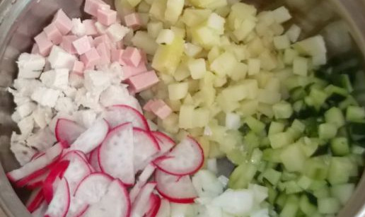 Okroshka Meat in Russian step 9