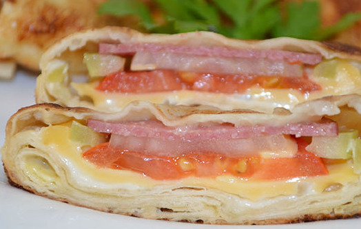 Egg-Fried Lavash with Filling