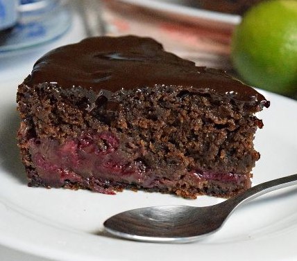 Chocolate-Cherry Pie with Kefir