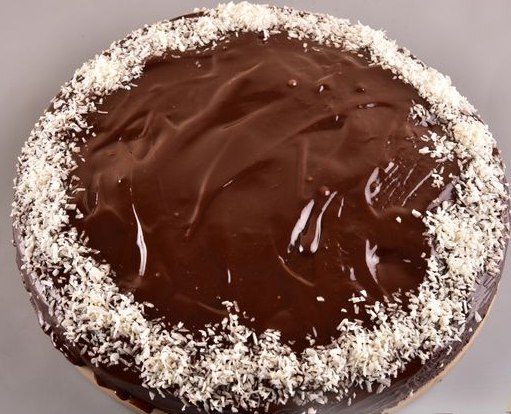 Chocolate Cake with Curd-Coconut Balls step 5