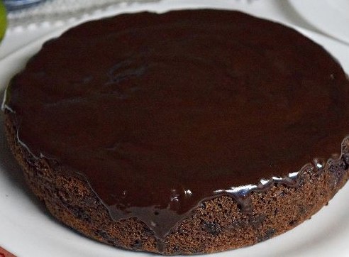 Chocolate-Cherry Pie with Kefir step 7