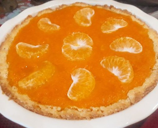 Pumpkin Pie with Tangerines and Chocolate Glaze step 4