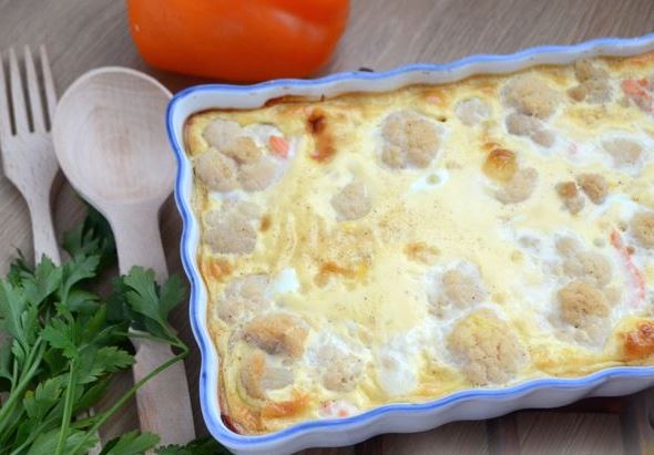 Cauliflower and Salmon Casserole